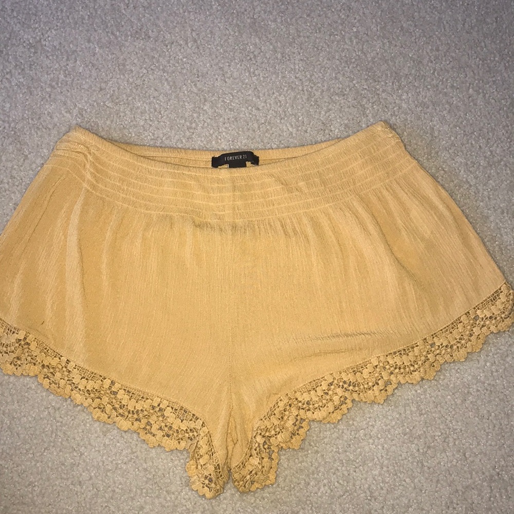 Forever 21 Yellow Shorts